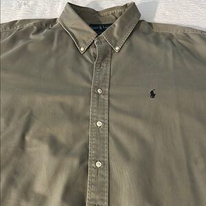 Ralph Lauren Men's Khaki Button Down Shirt